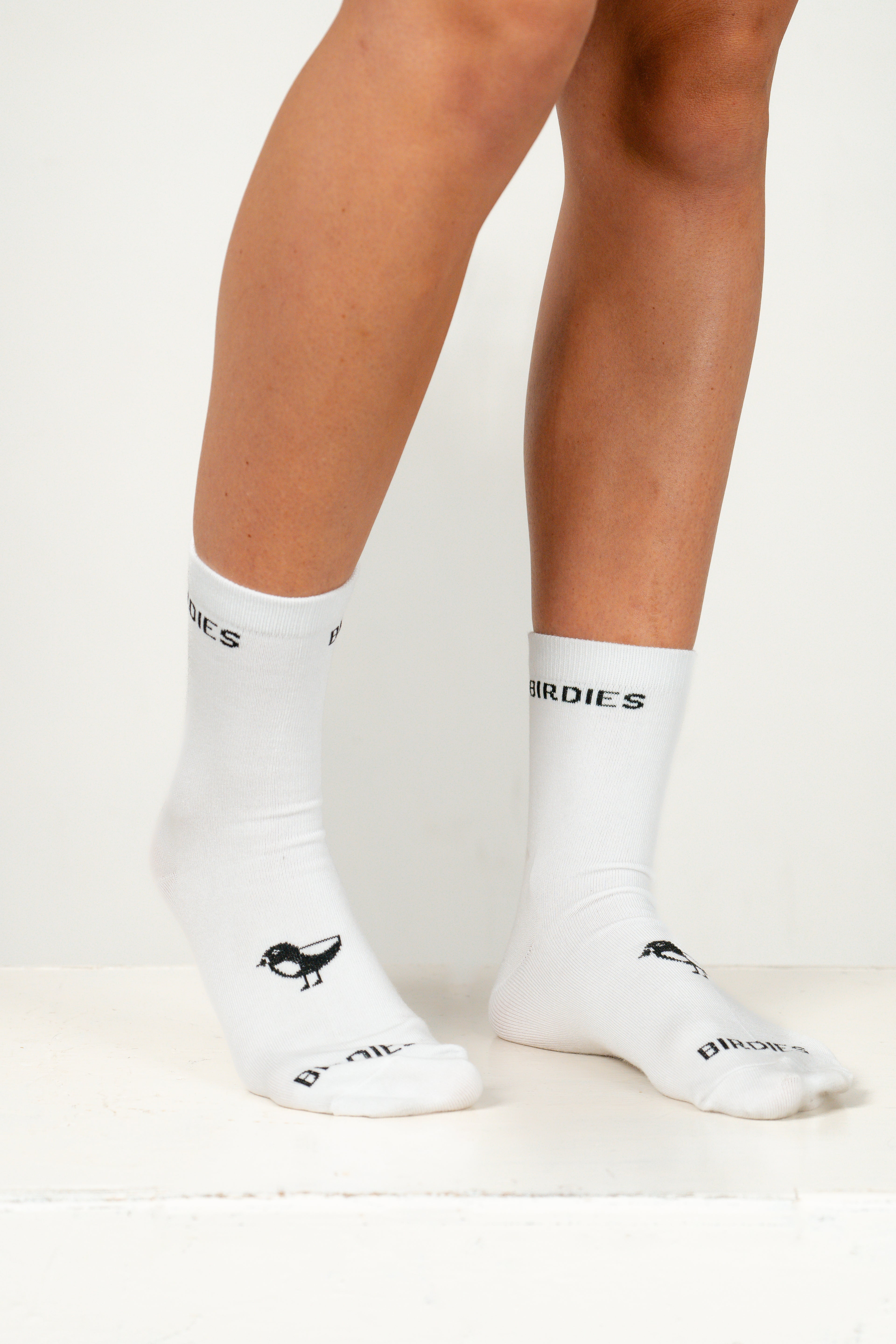 5 pack Birdies Bamboo WHITE Long Socks
