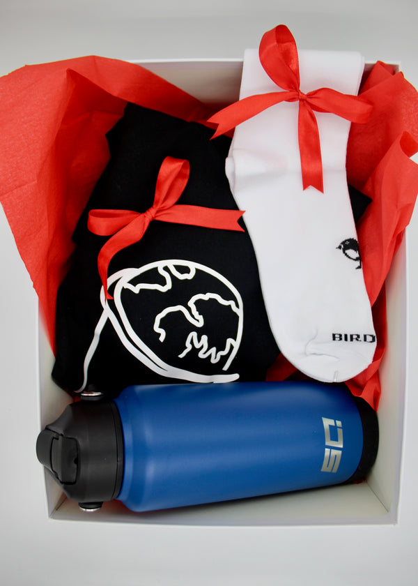 The Essential Box Bundle - Drink Bottle, T-Shirt & Bamboo Socks