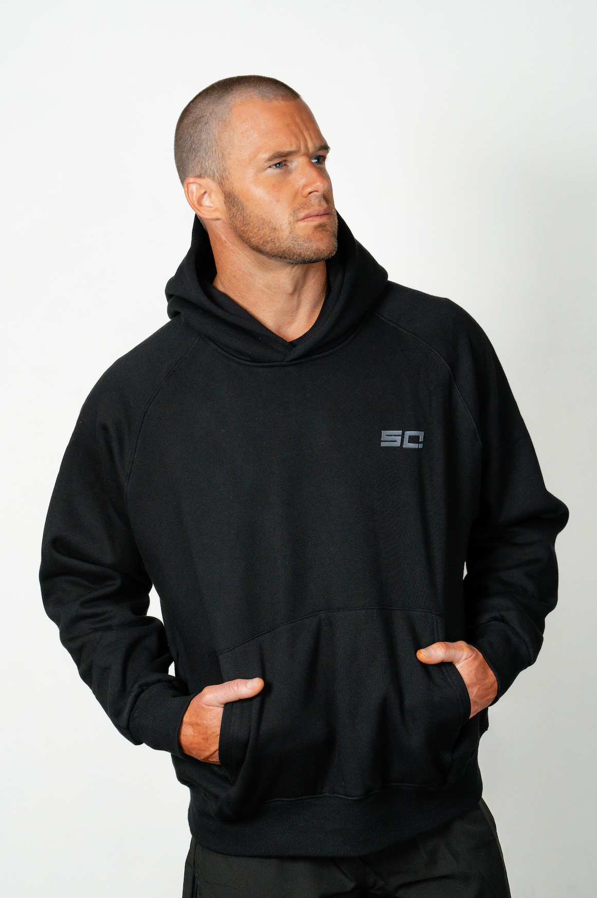 SQ Retro Black unisex Hoodie