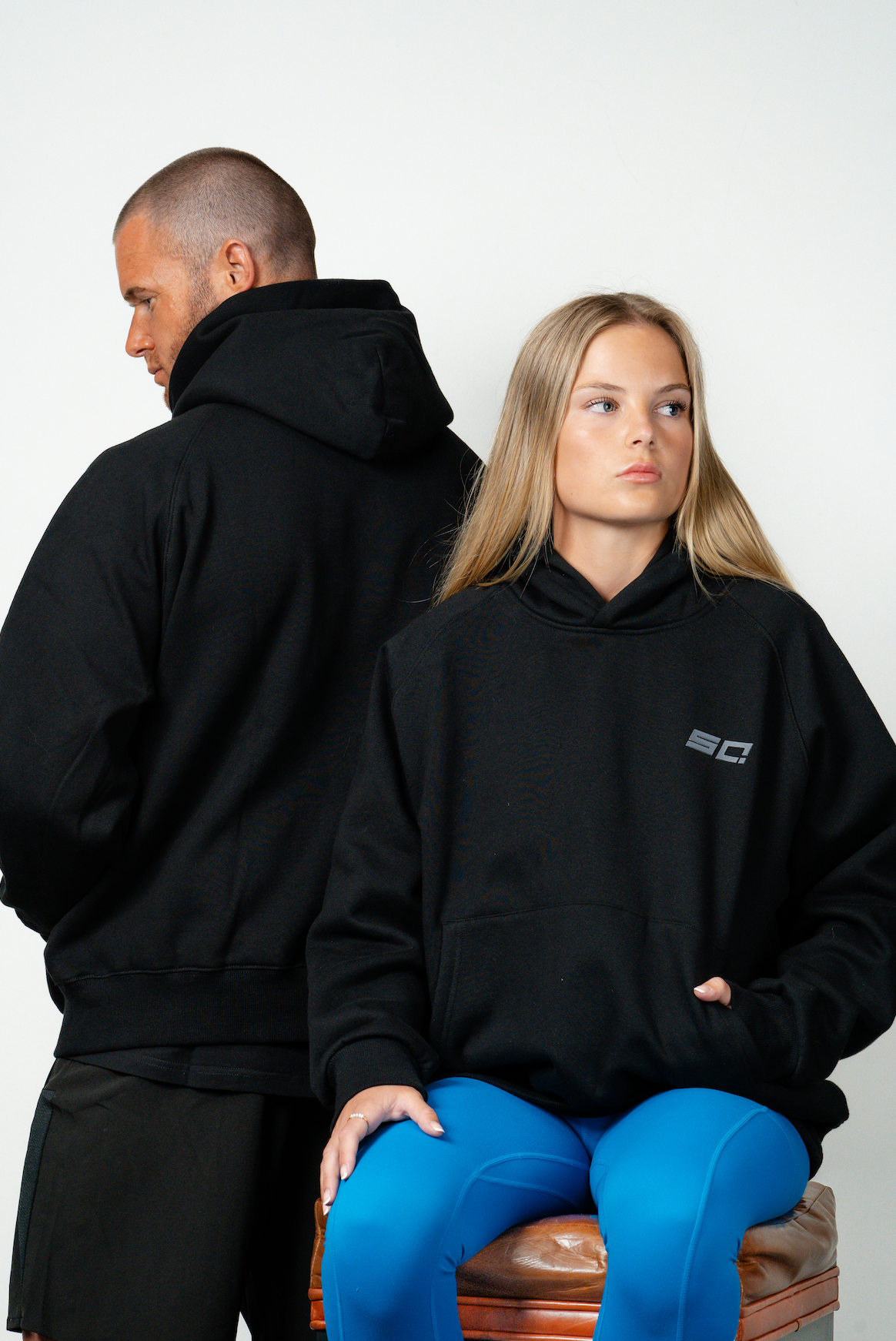 SQ Retro Black unisex Hoodie