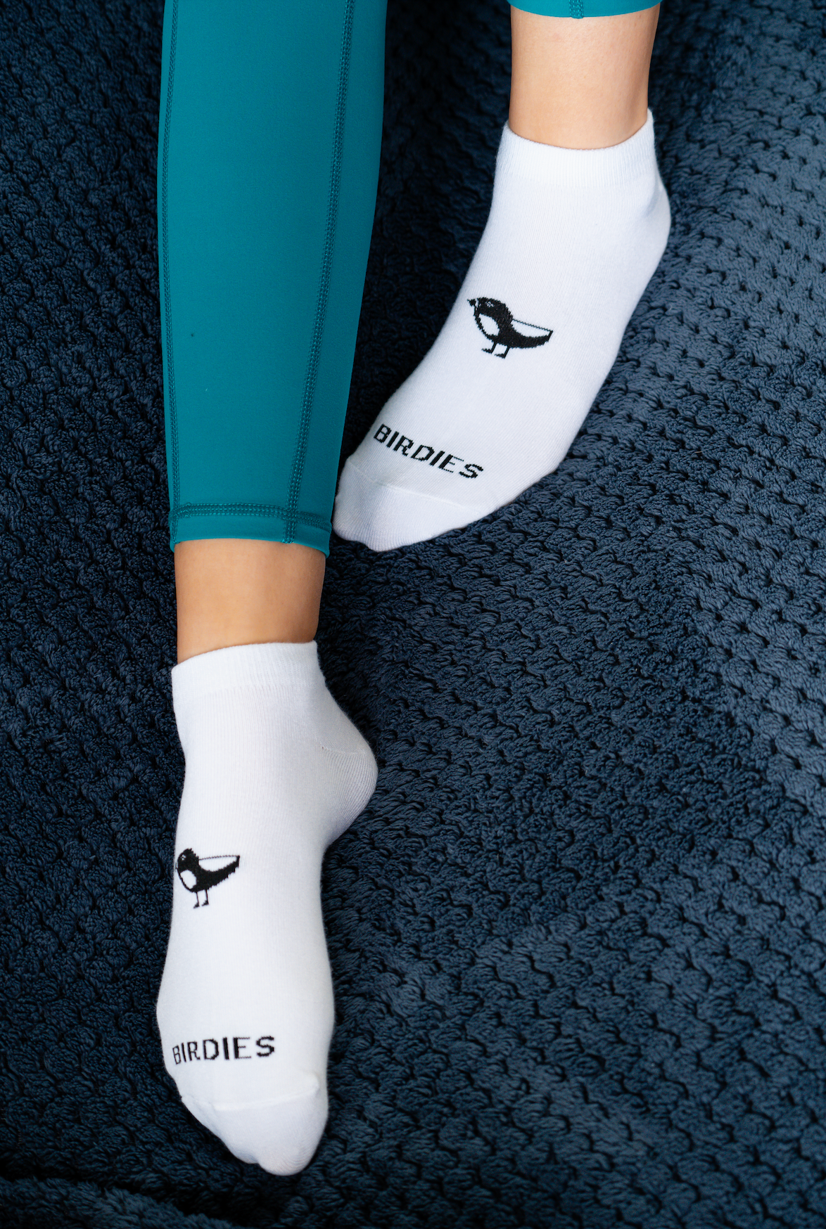5 pack Birdies Bamboo WHITE short socks