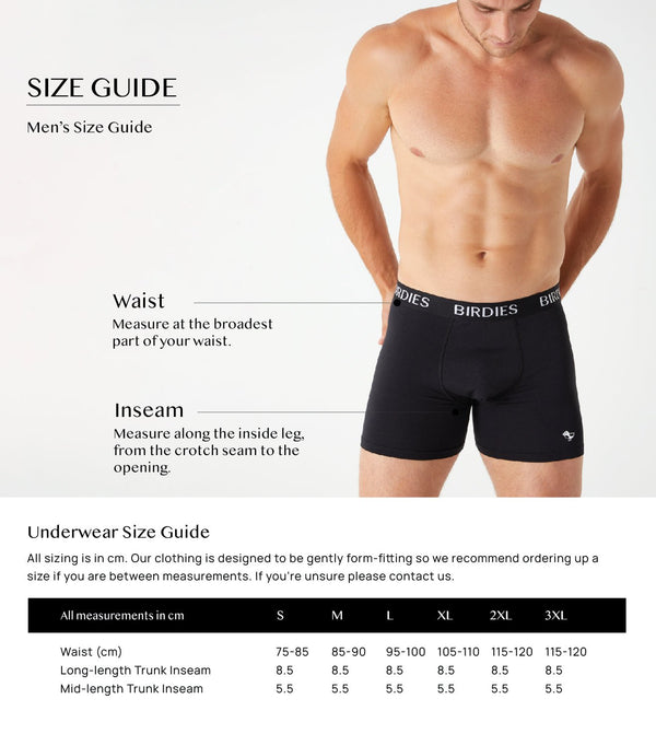 Men’s Bamboo Boxers (Mid-Length Underwear) GREY