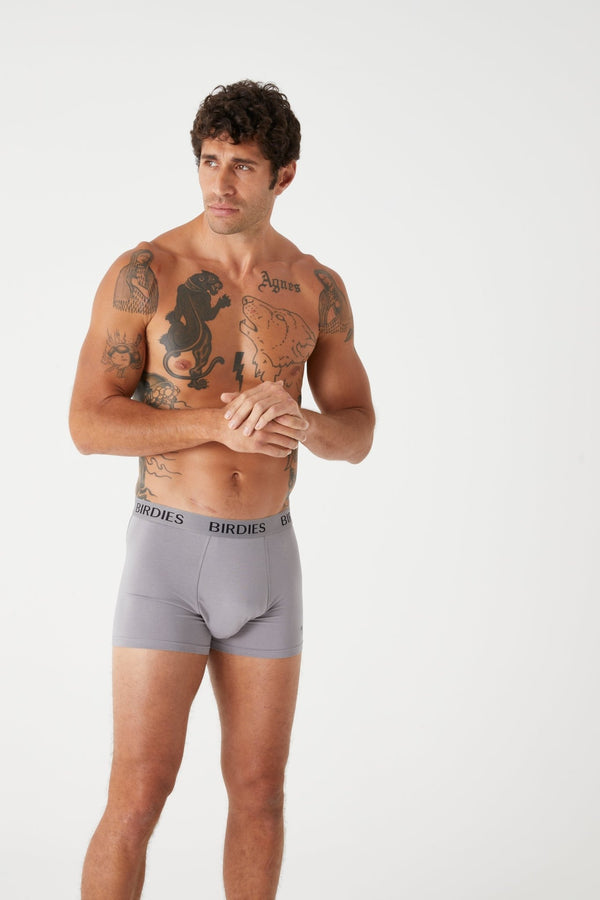 Men’s Bamboo Boxers (Mid-Length Underwear) GREY